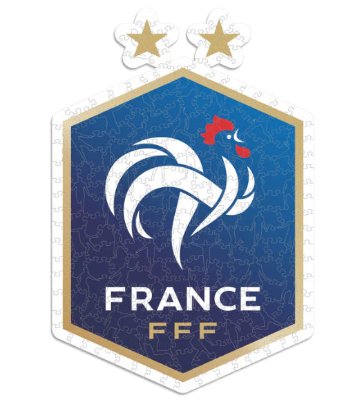 Iconic Puzzles FFF FR Fussball Nationalmannschaft - Logo – Logikspiel, 1 Spieler, ab 10 Jahren, mehrsprachig