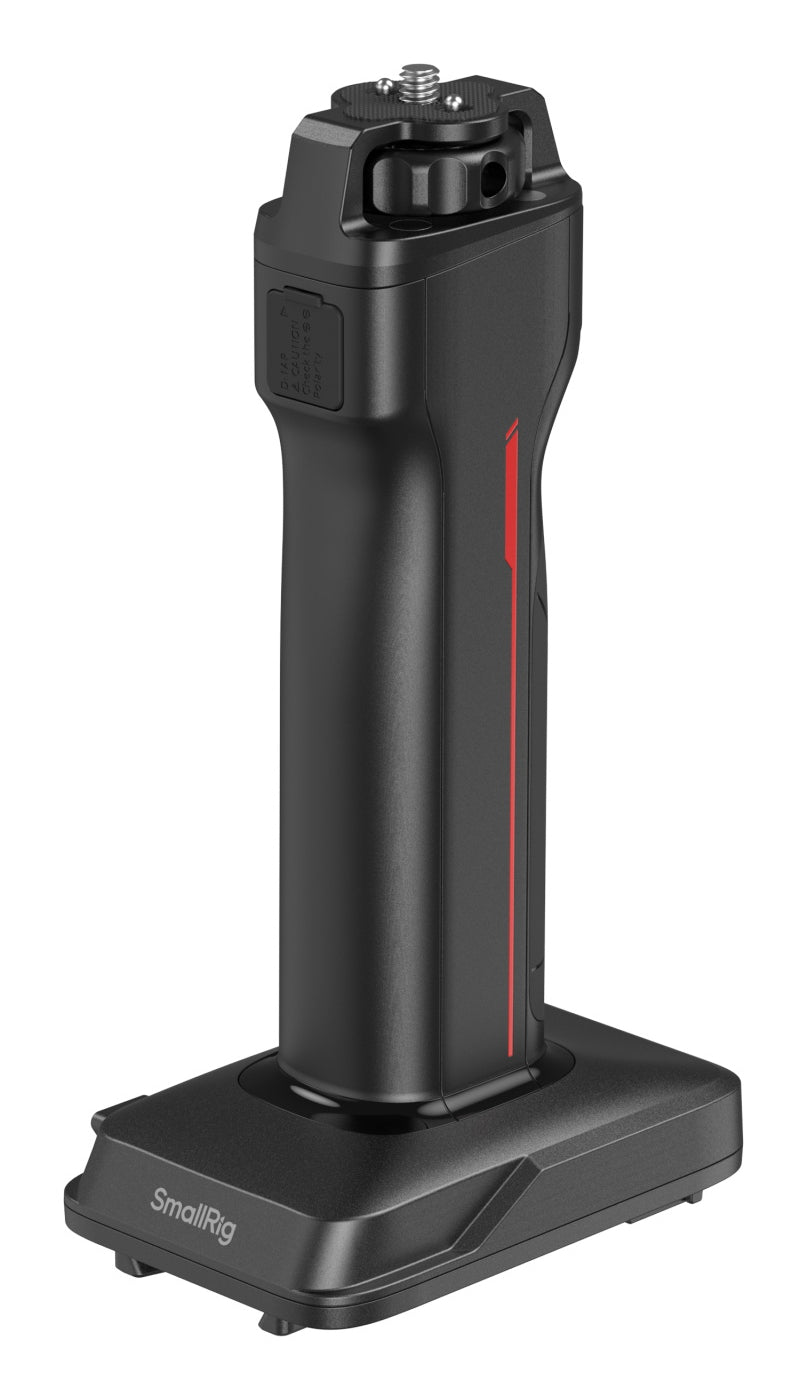 SmallRig SH01 Batteriegriff mit Ladefunktion – für V-Mount-Akkus – 100 W, 100 × 190 × 75 mm – Schwarz/Rot