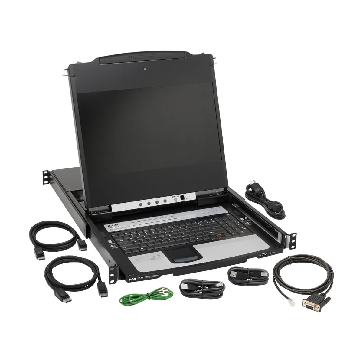 Tripp Lite B030-DP16-17D – 17" Rack-LCD-Konsole – 16-Port DP KVM, 1920 × 1080, USB 2.0-Hub, 1U