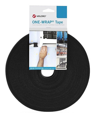 Velcro Klettband 50 mm × 25 m – flammhemmend, schwarz, PP