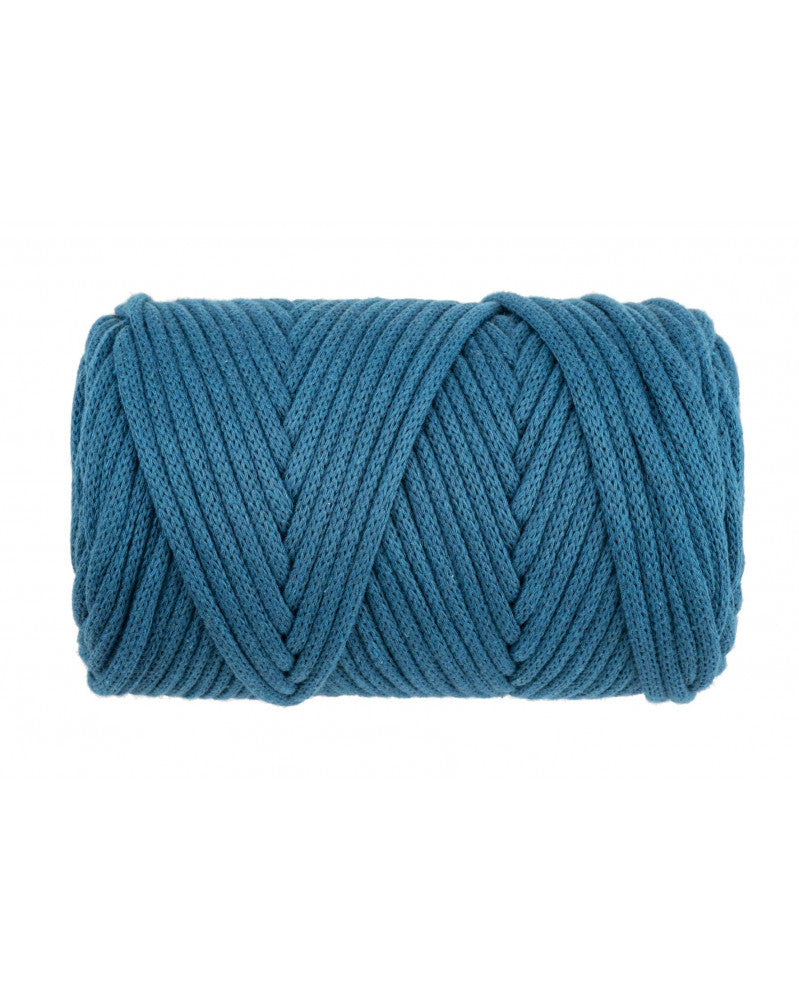GLOREX Kordel gewebt Makramee-Kordel Türkis – Ø 3 mm, 250 g, 70 m, Baumwolle/Polyester/Viskose