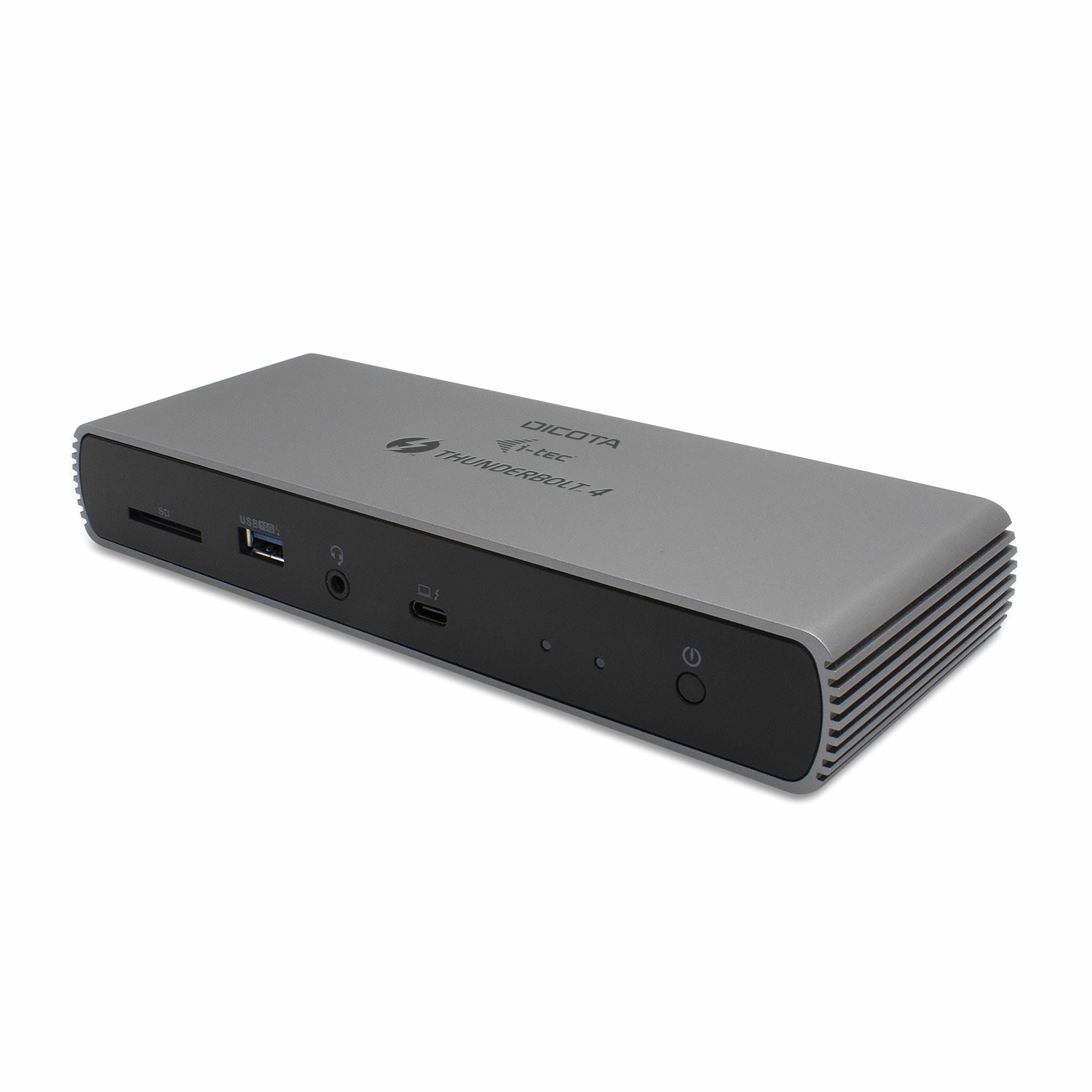 DICOTA D32006-UK Thunderbolt-Hub 6 Thunderbolt 4, 4 USB-A, 96 W PD, 2.5GbE, SD, 3,5 mm Audio, TB4 und 2