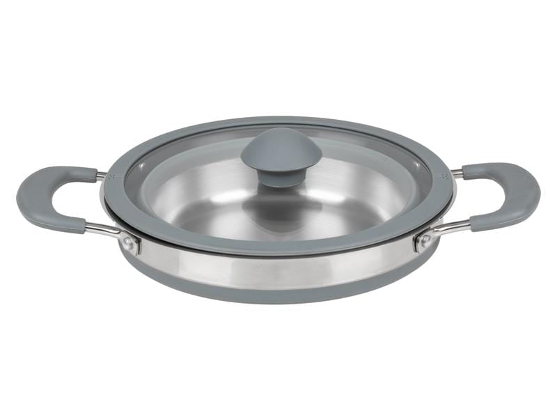 KOOR Kochtopf – 1,5 l, Edelstahl/Silikon, Grau