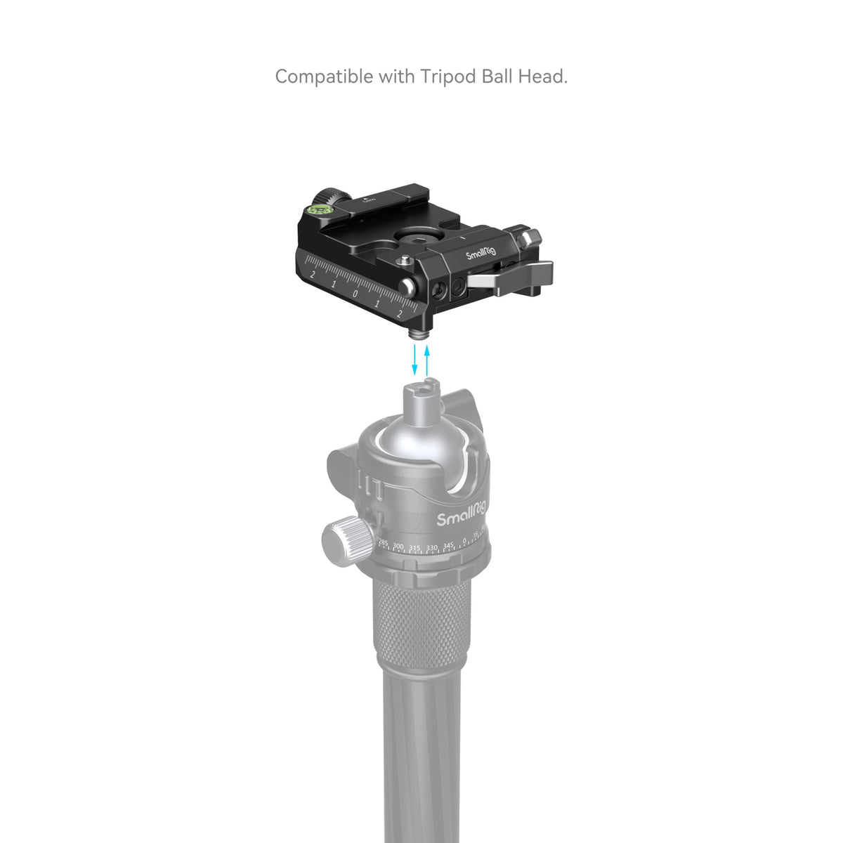 SmallRig Montageplatte – 80 × 79,4 × 32 mm – 1/4"-20/3/8"-16 – für Universal