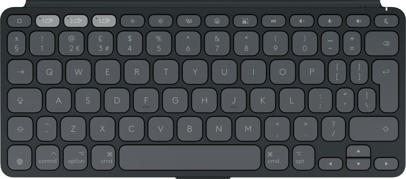 Logitech Keys-To-Go 2 – Tastatur, US-Layout (EN), Dunkelgrau