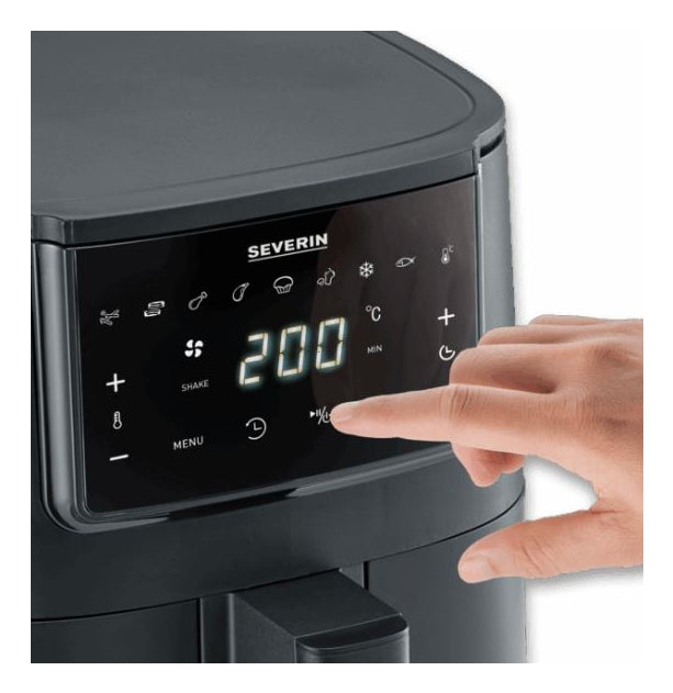 Severin Heissluftfritteuse FR 2461 – 4 l, 1300 W, 8 Programme – Schwarz