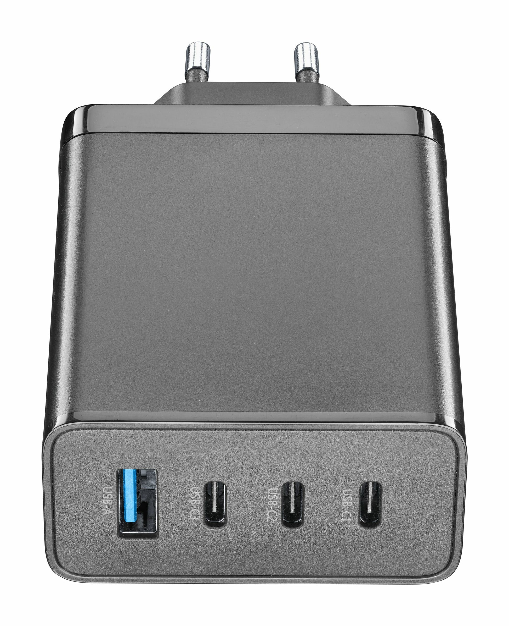 Cellularline NANO GAN USB-Ladegerät 100 W – USB-C×1, USB-A×1 – PD, GaN – Schwarz