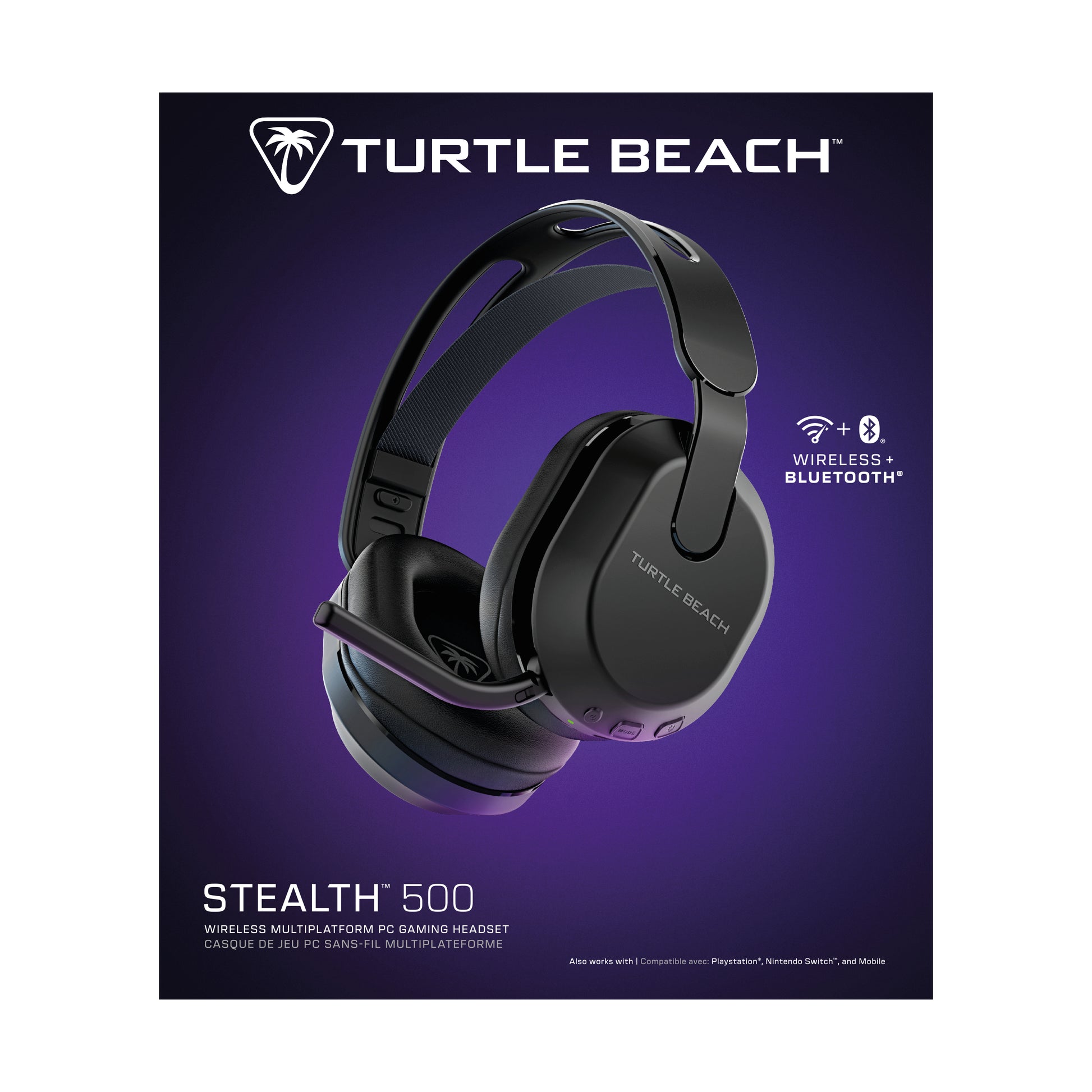 Turtle Beach Stealth 500 – Over-Ear Gaming-Headset – 2,4 GHz + Bluetooth 5.2 – Schwarz – bis 40 h