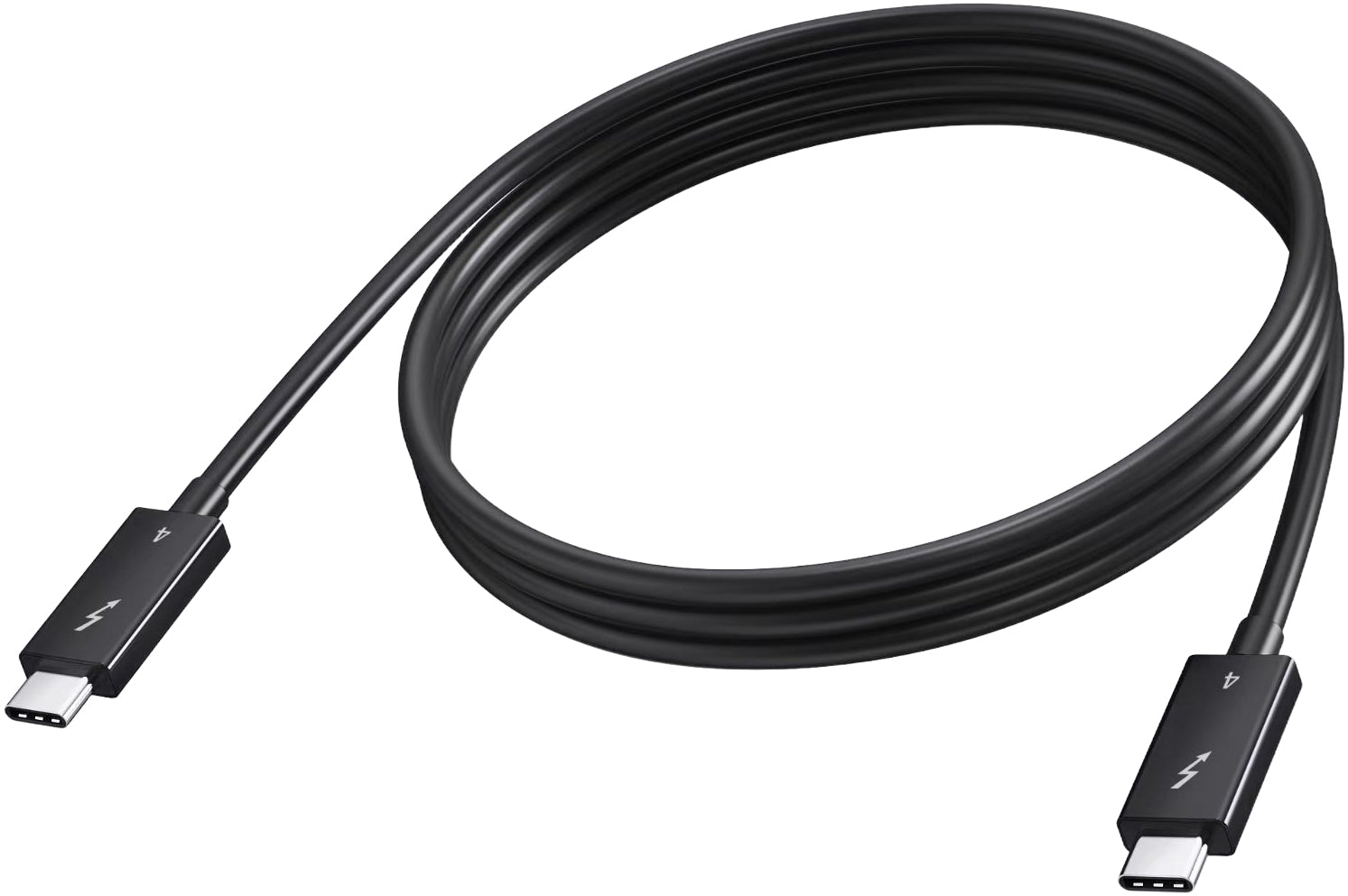 Vision Thunderbolt 4 (USB-C) Kabel – 40 Gbit/s – 2 m – PD 100 W – DP Alt Mode, TPE-Mantel – Schwarz