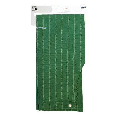 Kela Kochschürze Cora Streifen – Baumwolle, 67×85 cm, Grün, 1 Stück