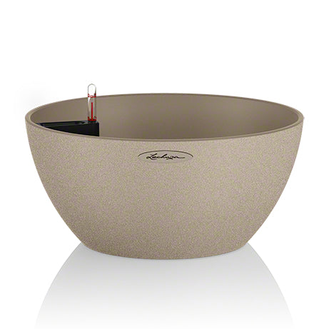 LECHUZA Topfpflanzer – Ø 40 × 18 cm – Kunststoff, beige