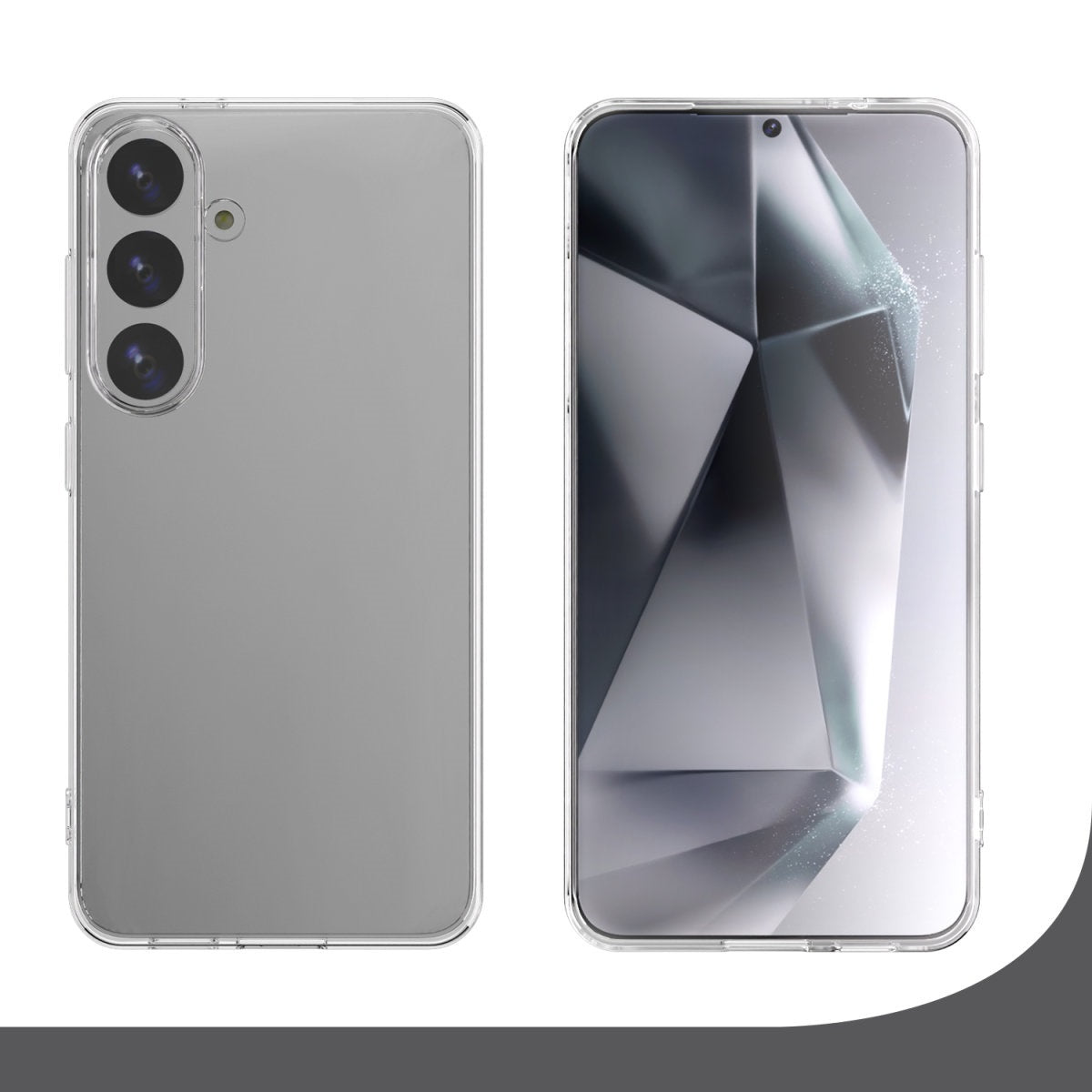 4smarts 360 Protection Set Backcover – für Samsung Galaxy S25+, PC+Gehärtetes Glas, Transparent
