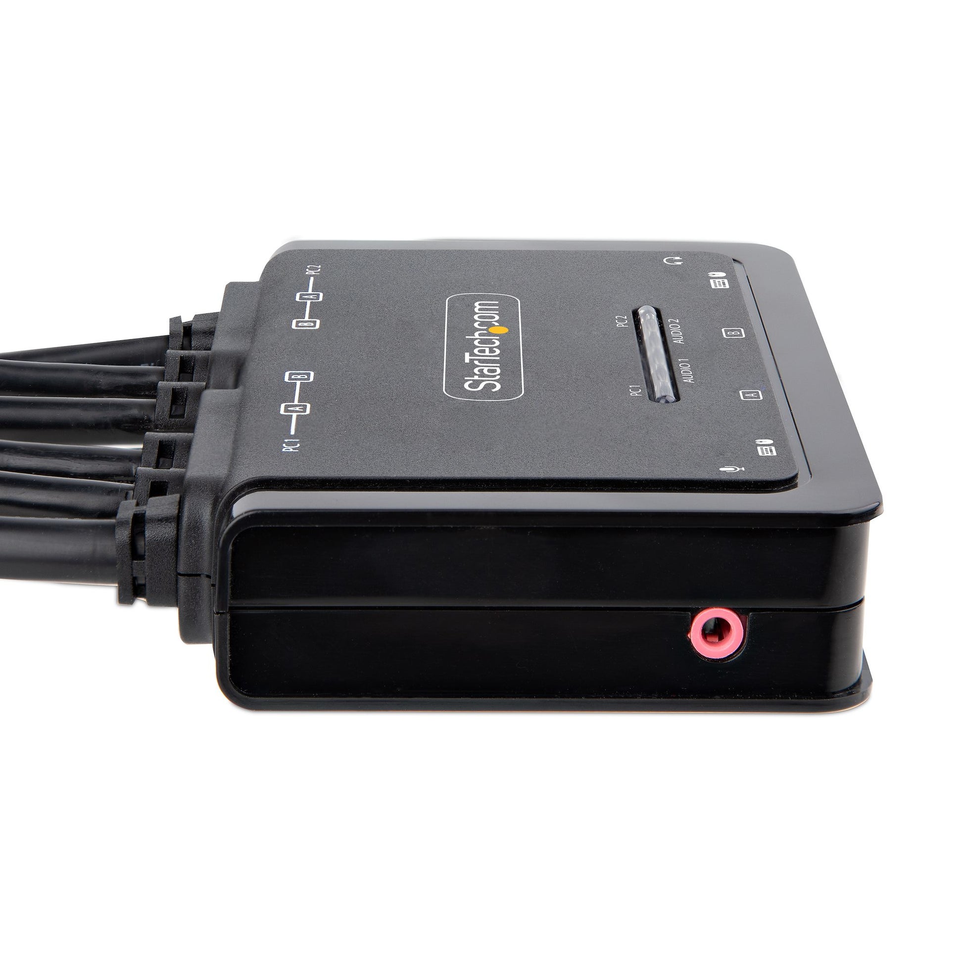 StarTech.com C2-DH46-UA2-CBL-KVM – 2-Port HDMI KVM-Switch, Dual-View – 4096 × 2160/60 Hz, USB 2.0-Hub, Audio