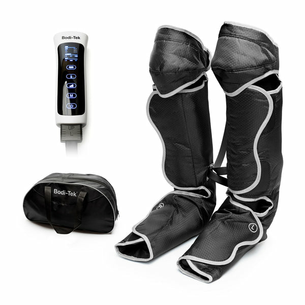 Bodi-Tek Massagegerät – Schwarz, 1400 g, Kompressionsmassage, Wärmefunktion, Vibrationsfunktion, für Beine