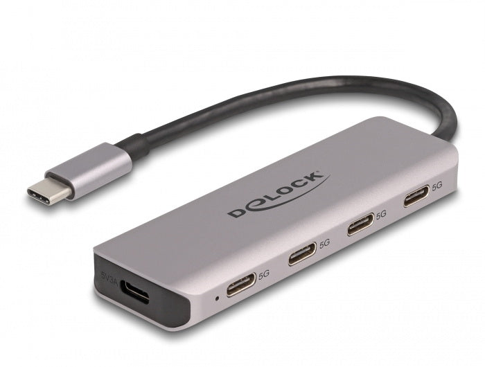 DeLOCK USB-Hub – USB-C, 4× USB, für Windows/Mac/Linux