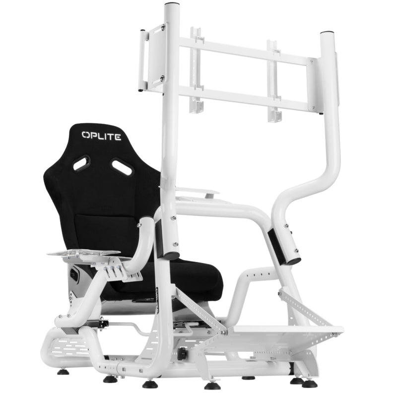 Oplite OP-GTR-FSHW – Radplatte für Renn-/Flugsimulator, Weiss, für GTR S3/S8