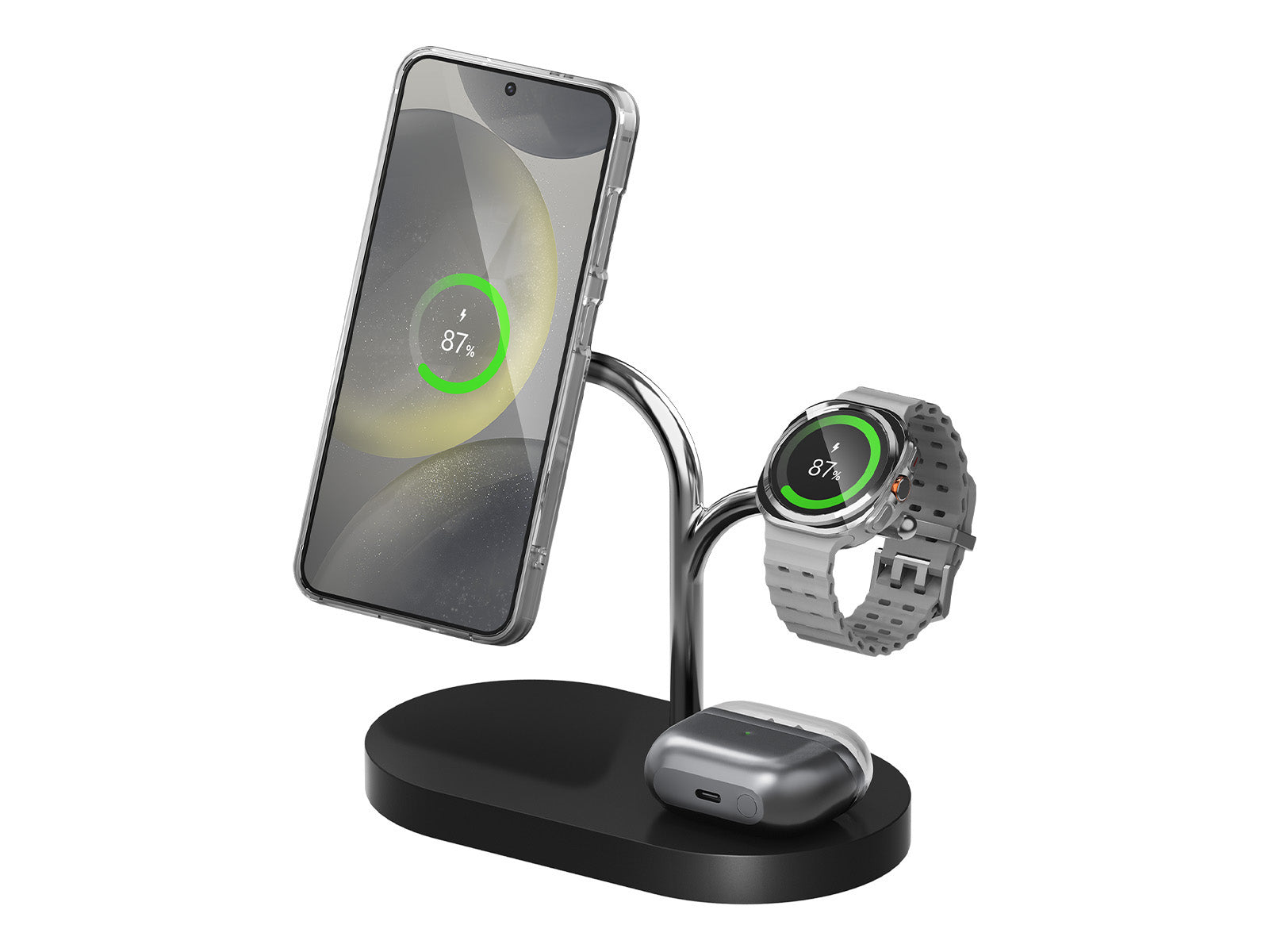 Samsung Kabelloses Ladegerät – 15 W max, Schwarz, Silber