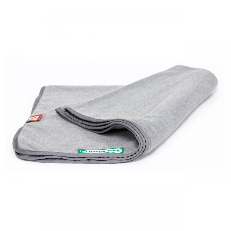 Doctor Bark Wohndecke – Fleece, Hellgrau – 120 × 90 cm – OEKO‑TEX Standard 100