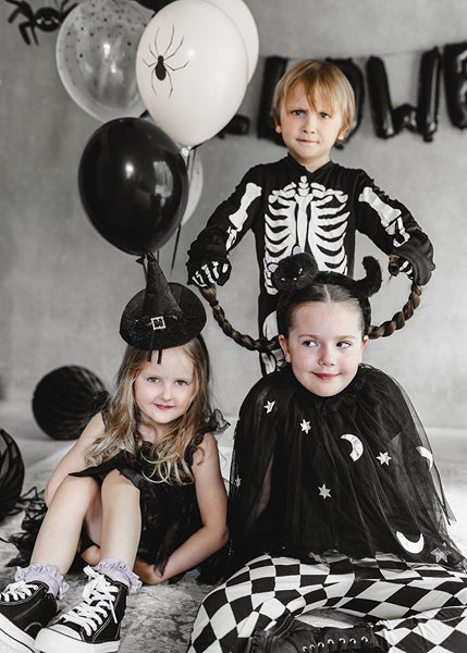 PartyDeco Luftballons Spinnen – Schwarz, Weiss – Ø 30 cm – Latex – 6 Stk