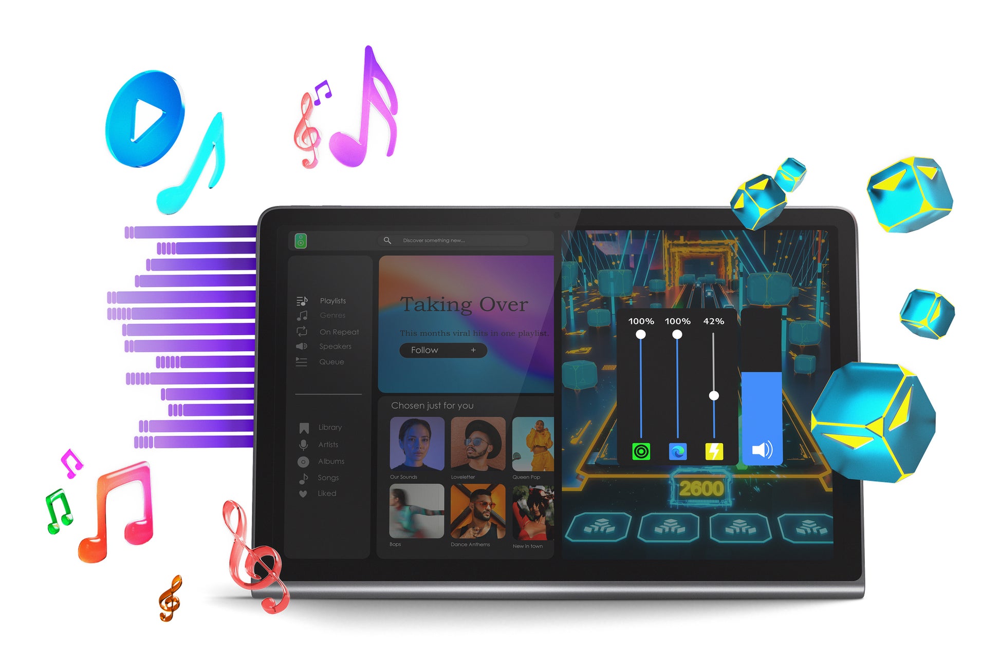 Lenovo Tab Plus 128 GB – Android 14, Grau