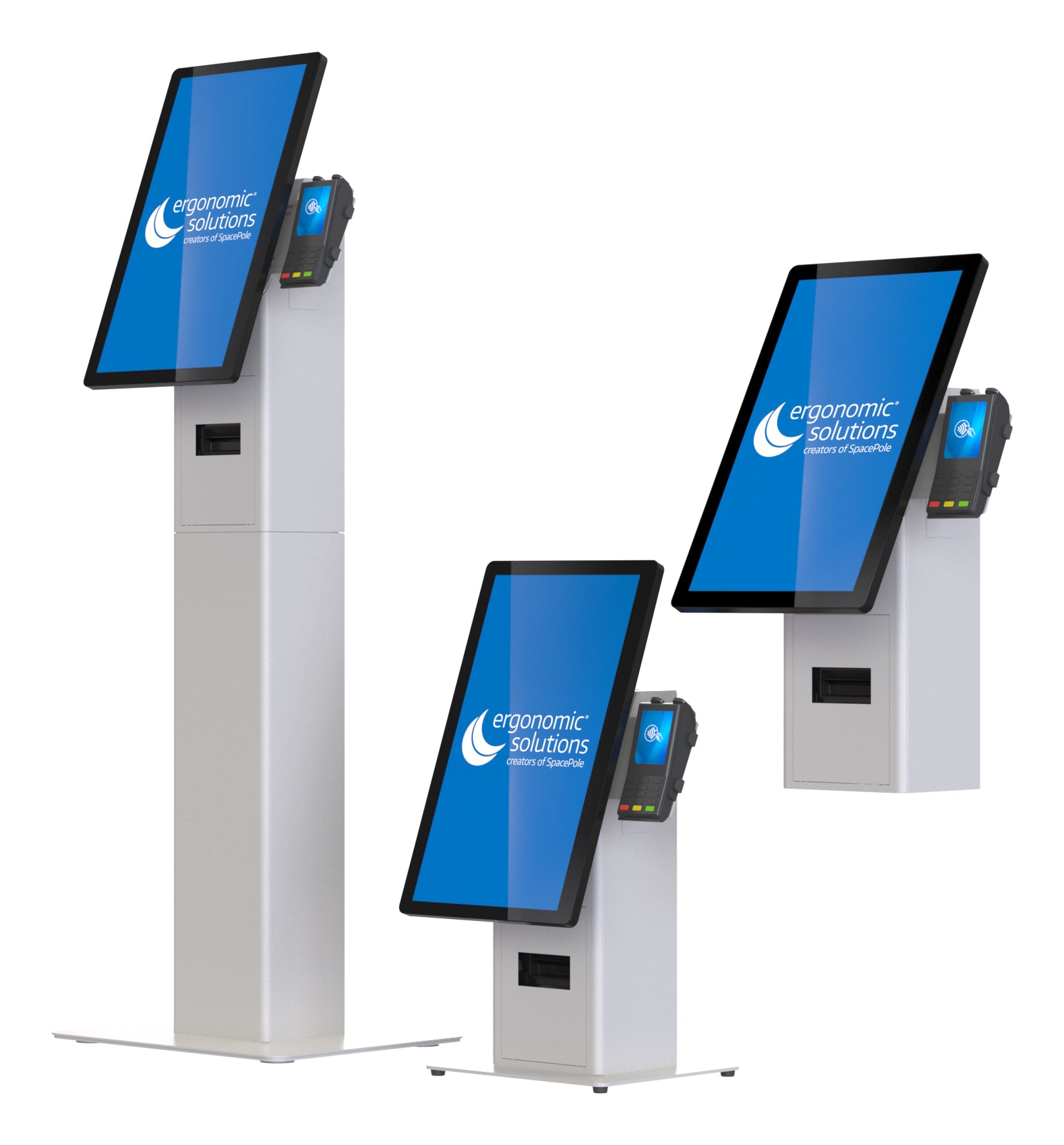 Ergonomic Solutions SpacePole SPK402-32 – POS-Halterung, VESA 75/100, für Star mC-Print3, Epson TM-M30 und andere