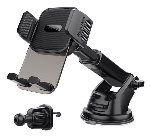 Promate Transhold-ext – Foto-/Video-Griff – erweiterbar, 360° drehbar – Schwarz