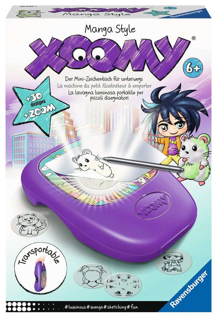 Ravensburger Xoomy Midi Manga Style Zeichentafel – Manga – ab 6 Jahren – Kunststoff, Karton – mehrfarbig