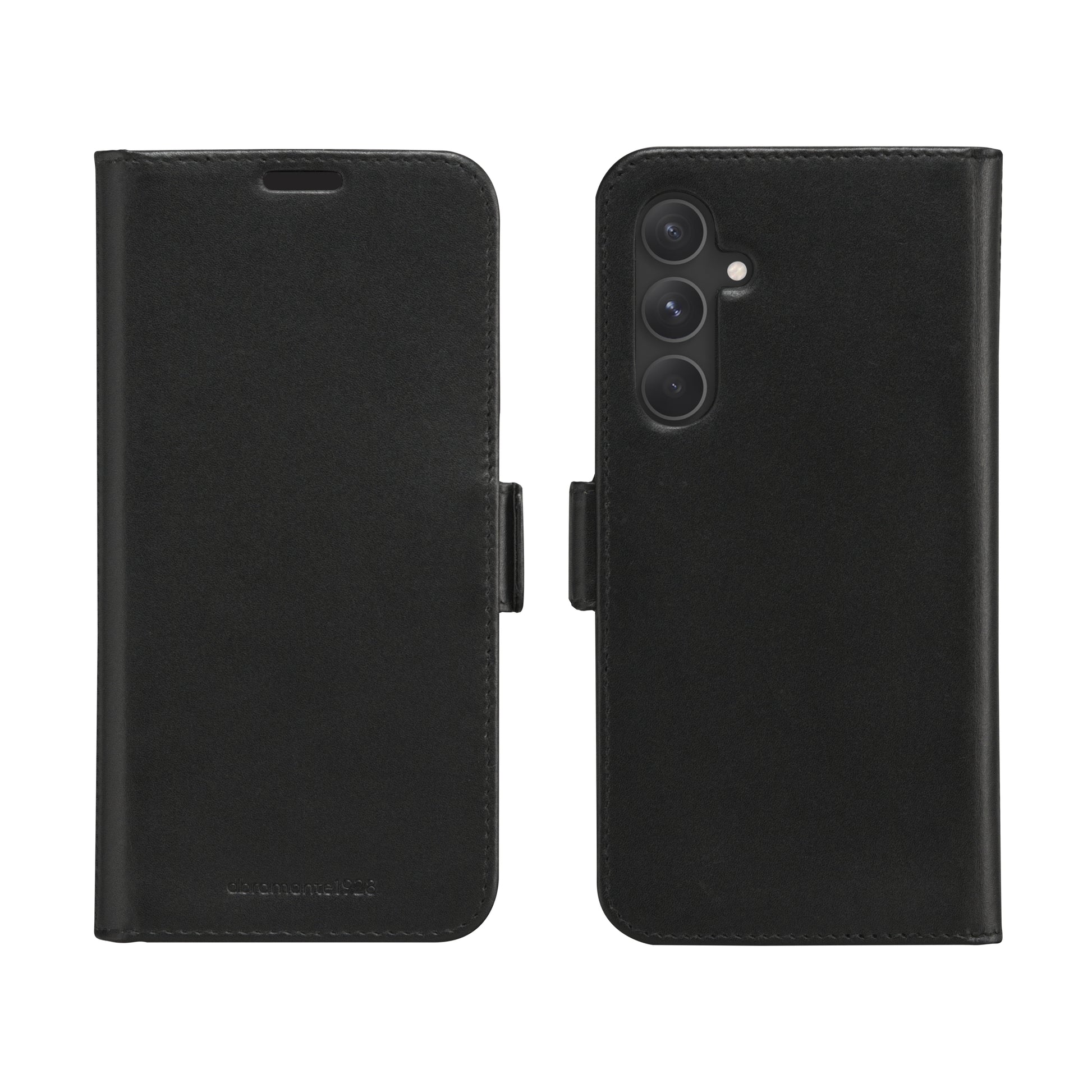 dbramante1928 Lynge – Wallethülle – für Samsung Galaxy A55 5G – 3 Kartenfächer, Leder, Schwarz
