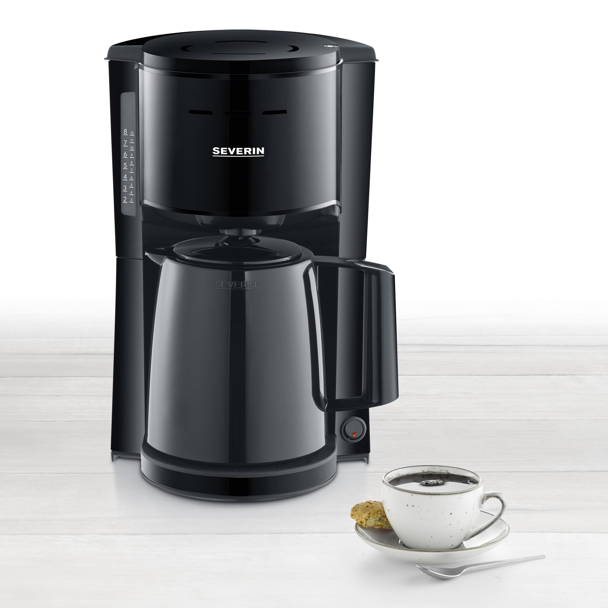 Severin KA 9306 Filterkaffeemaschine – 8 Tassen, 1 l, Karaffe, Schwarz