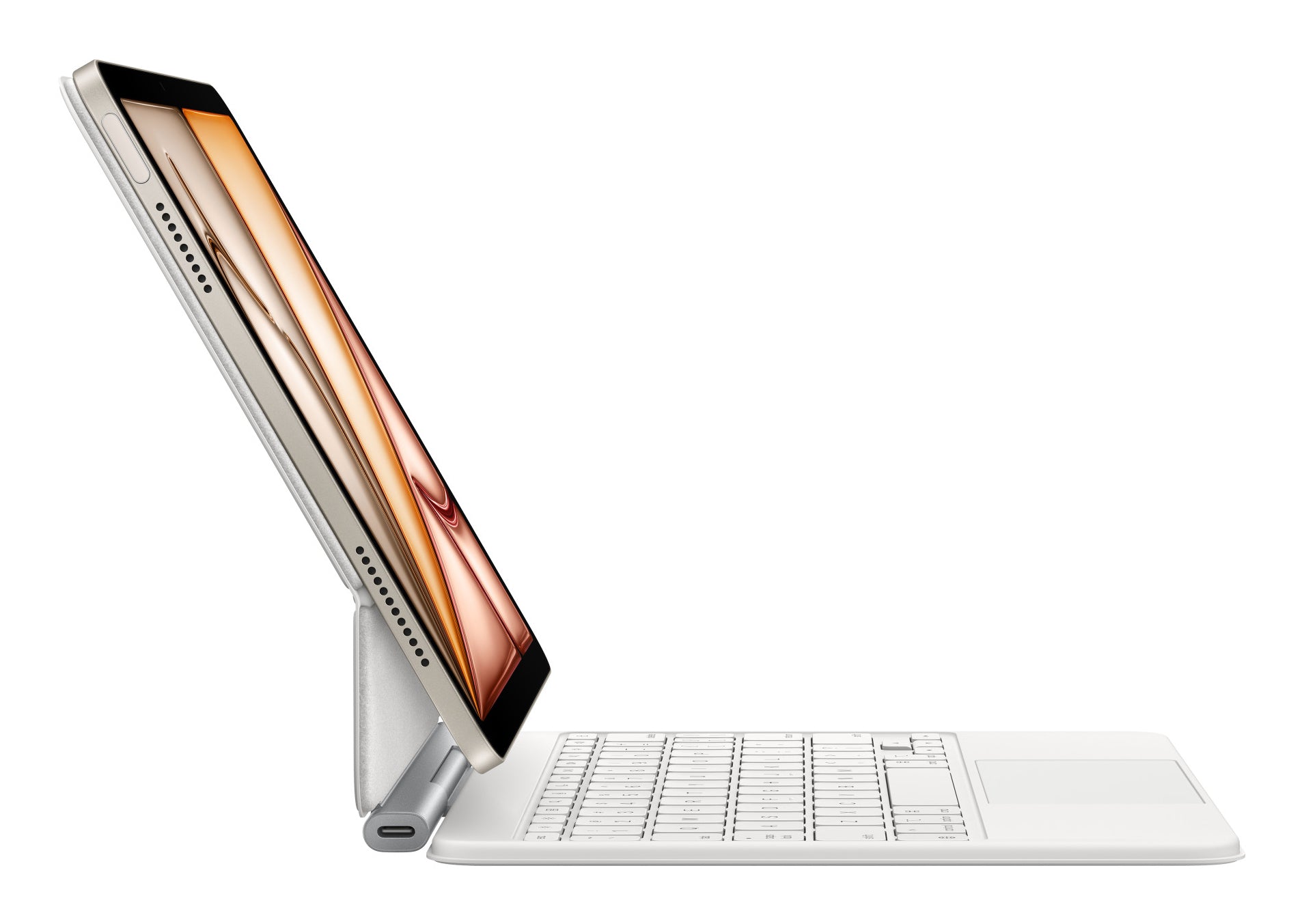 Apple Magic Keyboard Tastatur-Case für iPad Air 11" (4.–5. Gen., M2–M3) – QWERTY (US), mit Trackpad – Weiss