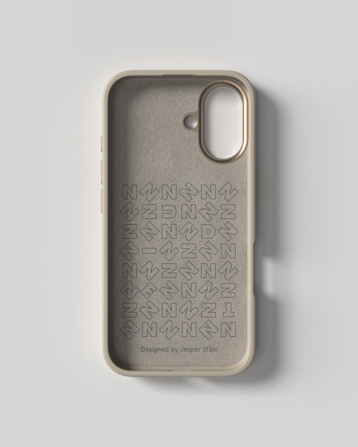 Nudient – Backcover – für Apple iPhone 16 – beige – MagSafe-kompatibel