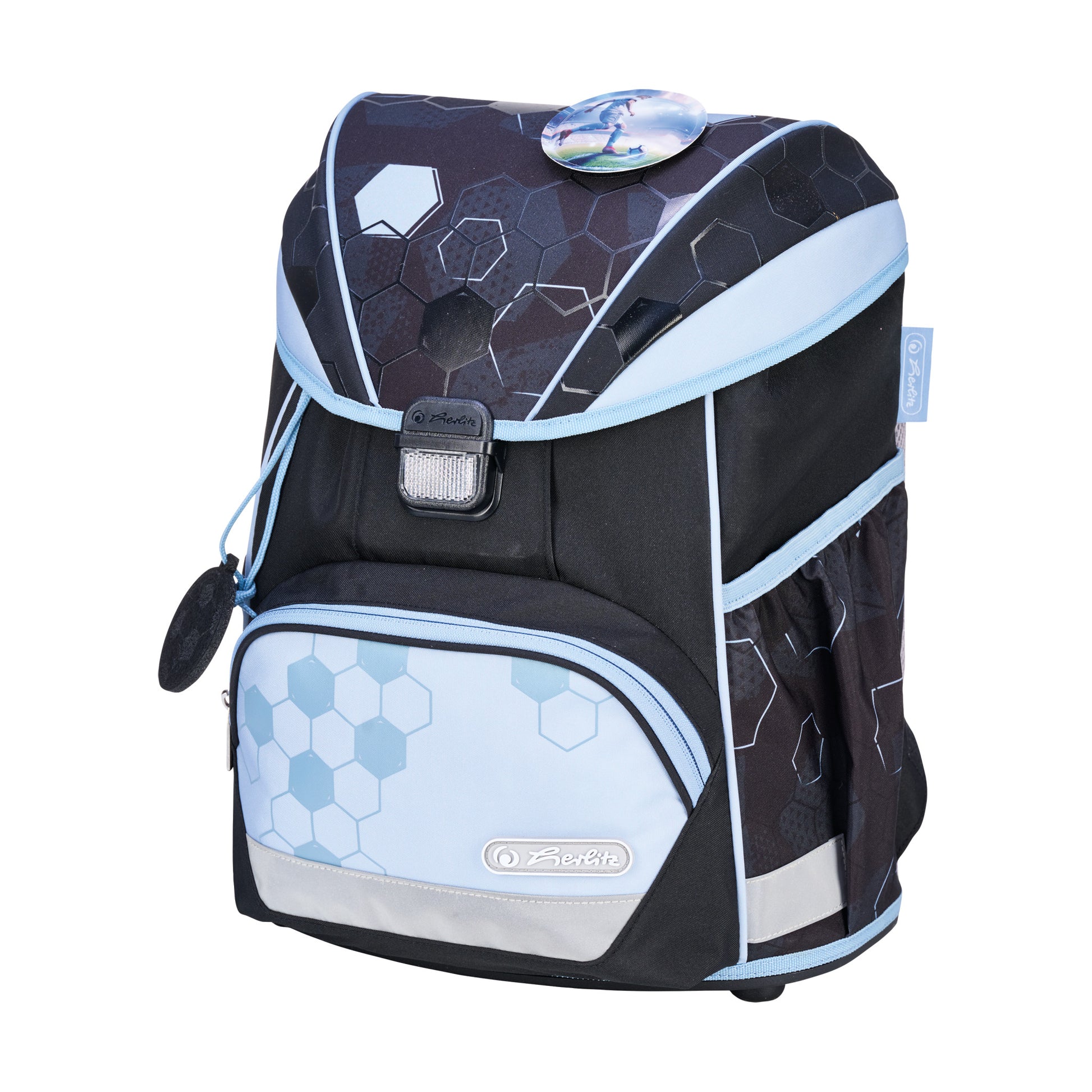 Herlitz UltraLight XL Plus – Schulrucksack-Set, Cyber Soccer, 22 l, 32×39×25 cm