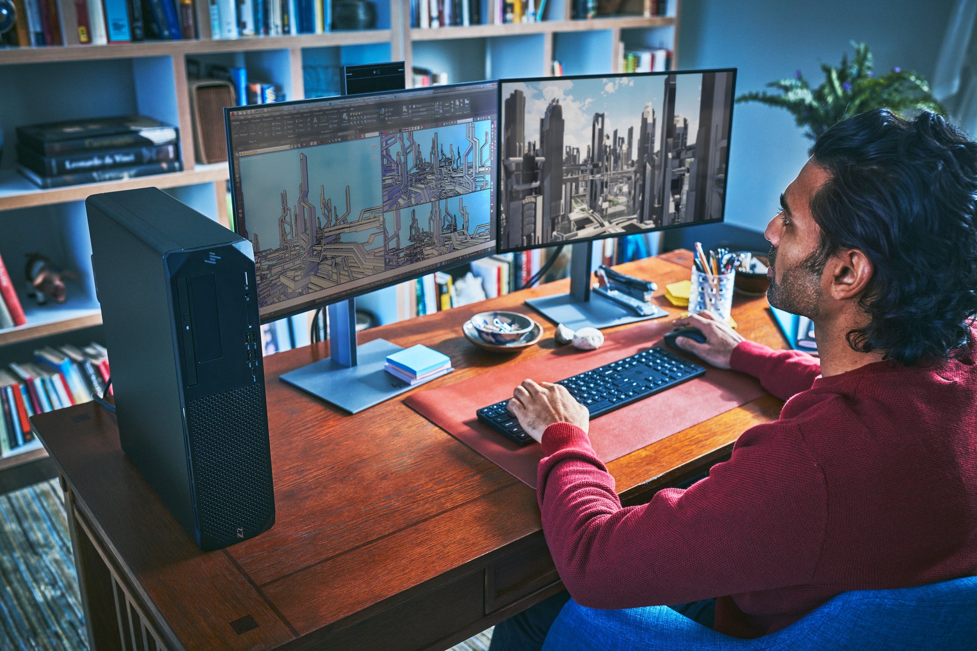 HP Z24q G3 – Monitor, 23,8" 2560 × 1440 (WQHD), IPS, 90 Hz, 400 cd/m², VESA 100 × 100, Silber
