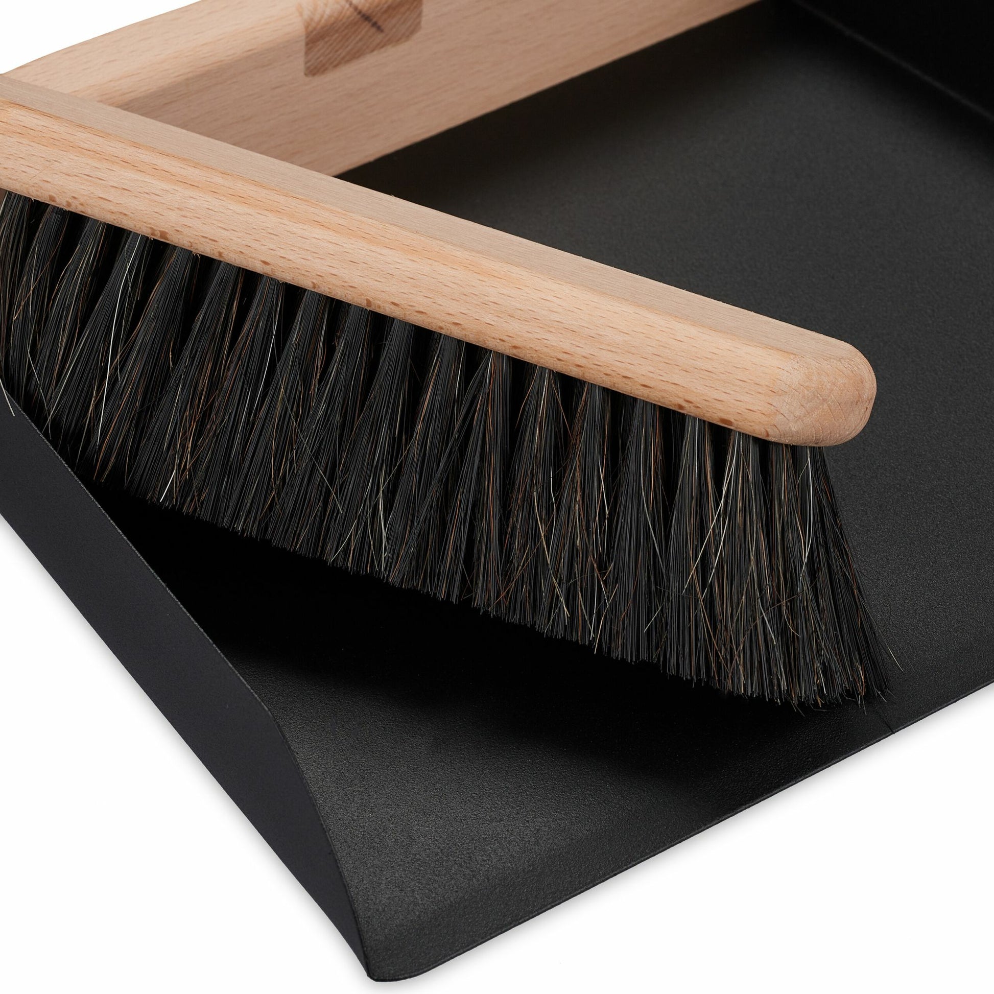 Relaxdays Kehrgarnitur – 24 cm Wischbreite – Holz – schwarz