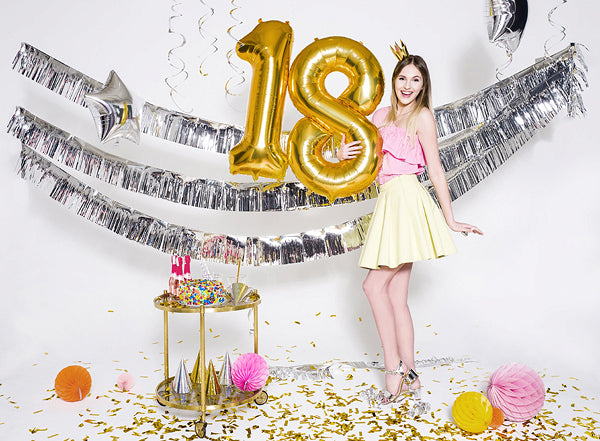 PartyDeco Folienballon Zahl 1 – Gold – 86 cm – Folie – 1 Stück