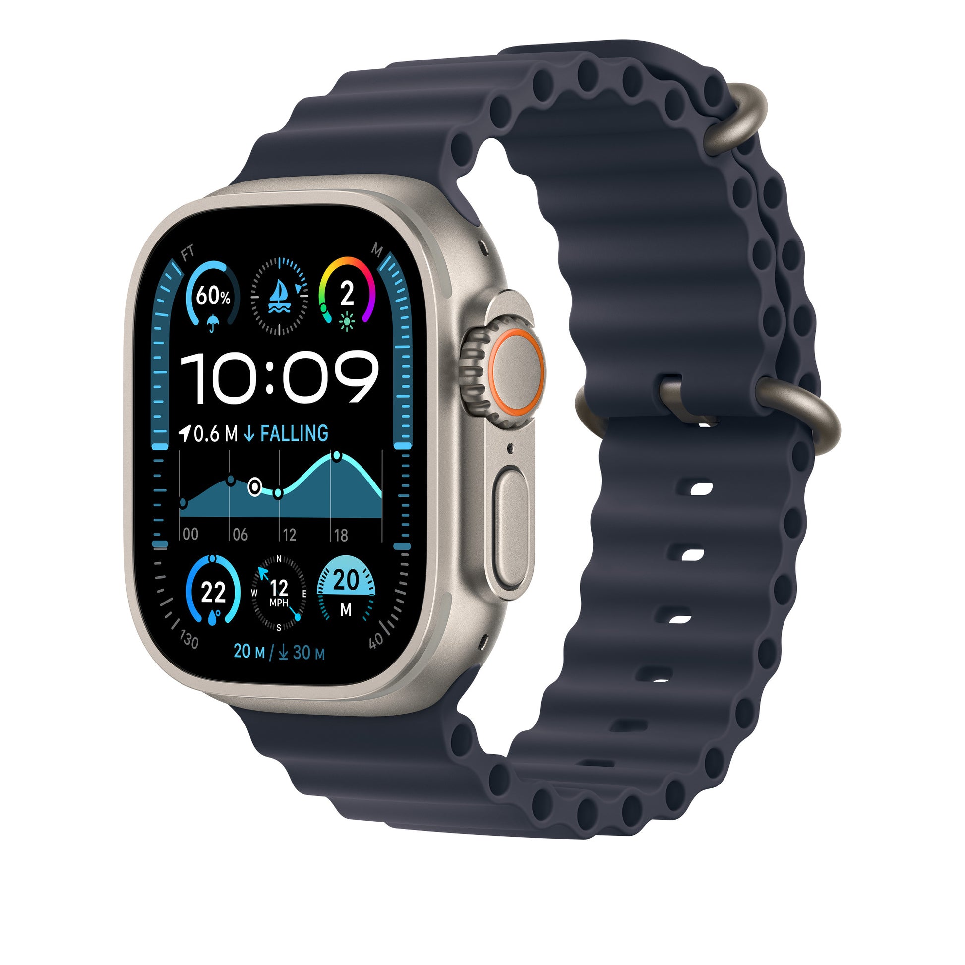 Apple Ocean Band – Navy, für Apple Watch