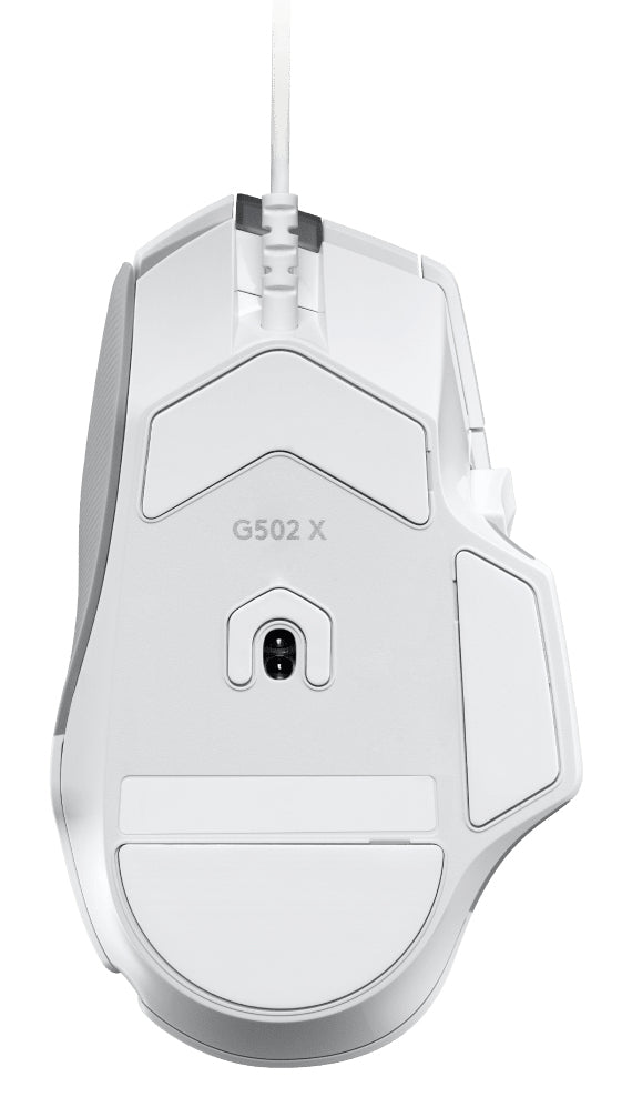 Logitech G G502 X Weiss – Gaming-Maus – Kabelgebunden (USB‑A), 25600 DPI, rechts