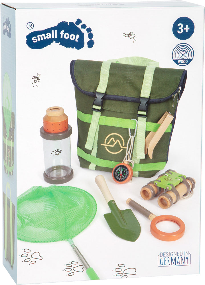 Small foot Entdeckerrucksack – Aktion/Abenteuer – 1 Stück – ab 3 Jahren – Stoff, Holz – mehrfarbig