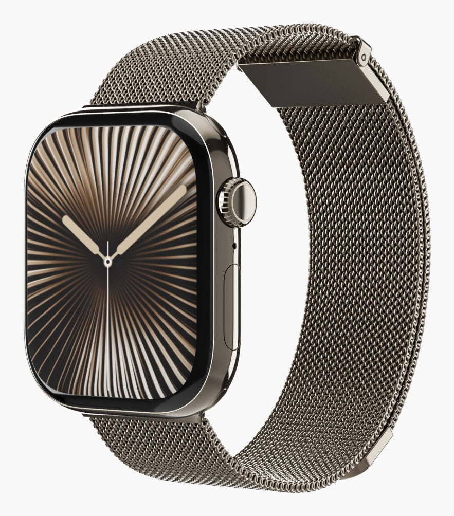 Vonmählen Milanese Loop 2 – Armband – für Apple Watch 40/41/42 mm, Desert Sand, Edelstahl