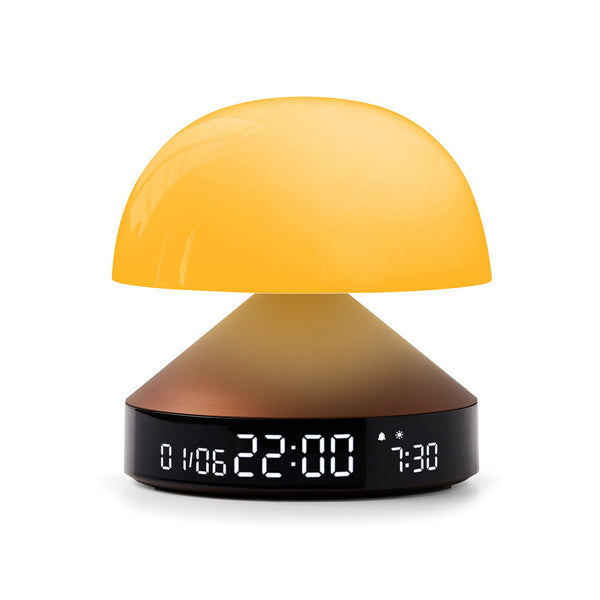 Lexon Lichtwecker Mina Sunrise – digital – 11,0 × 11,0 cm, bronze, Aluminium, USB, 5 Wecktöne