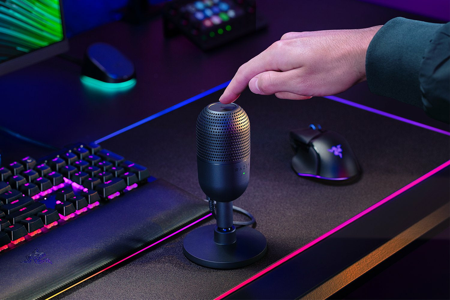 Razer Seiren V3 Mini – Tischmikrofon – USB-C, Superniere, 24 Bit/96 kHz – Schwarz