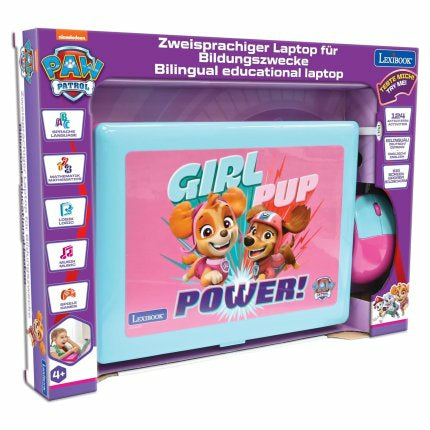 Lexibook Kinder-Laptop – Paw Patrol, 124 Aktivitäten, ab 4 Jahren, Deutsch, Englisch