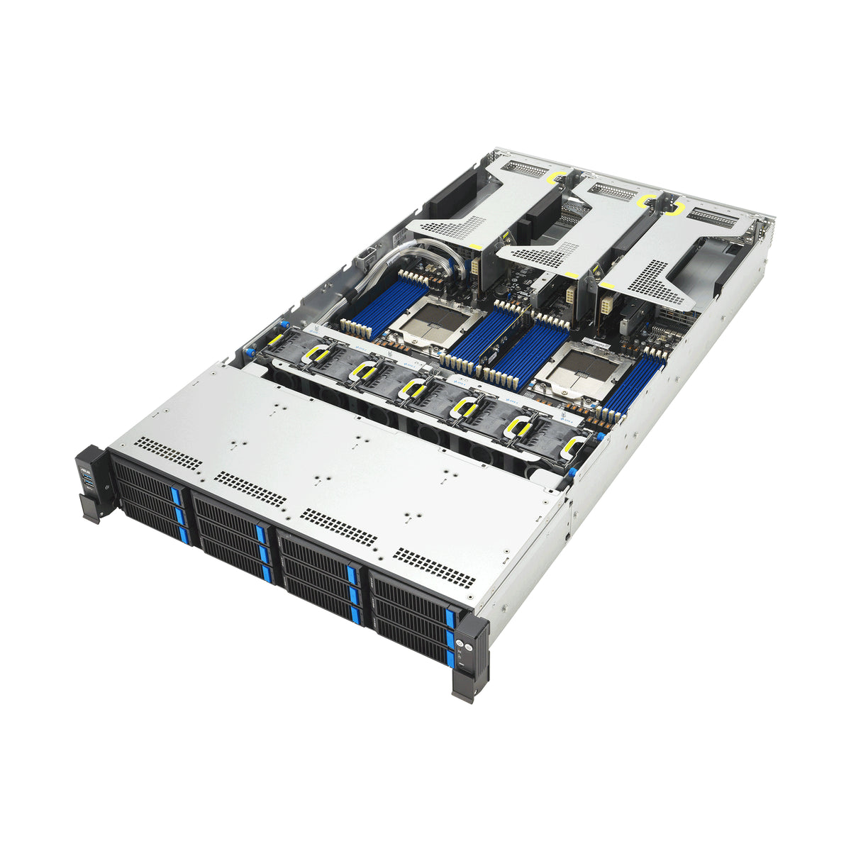 ASUS RS720A-E13-RS12U – Rack 2U – AMD EPYC, 12× Hot-Swap-Laufwerke (2,5"/3,5")