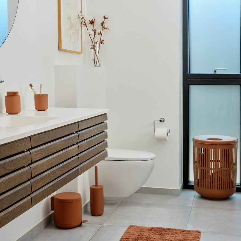 Zone Denmark Papierkorb – 4 l – Kunststoff, terracotta – Ø 195 × H 220 mm