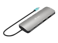 i-tec Metal Nano Dockingstation – USB-C, 2× HDMI, 4× USB-A, 2× USB-C, 100 W PD, GbE, für Windows/Mac/ChromeOS