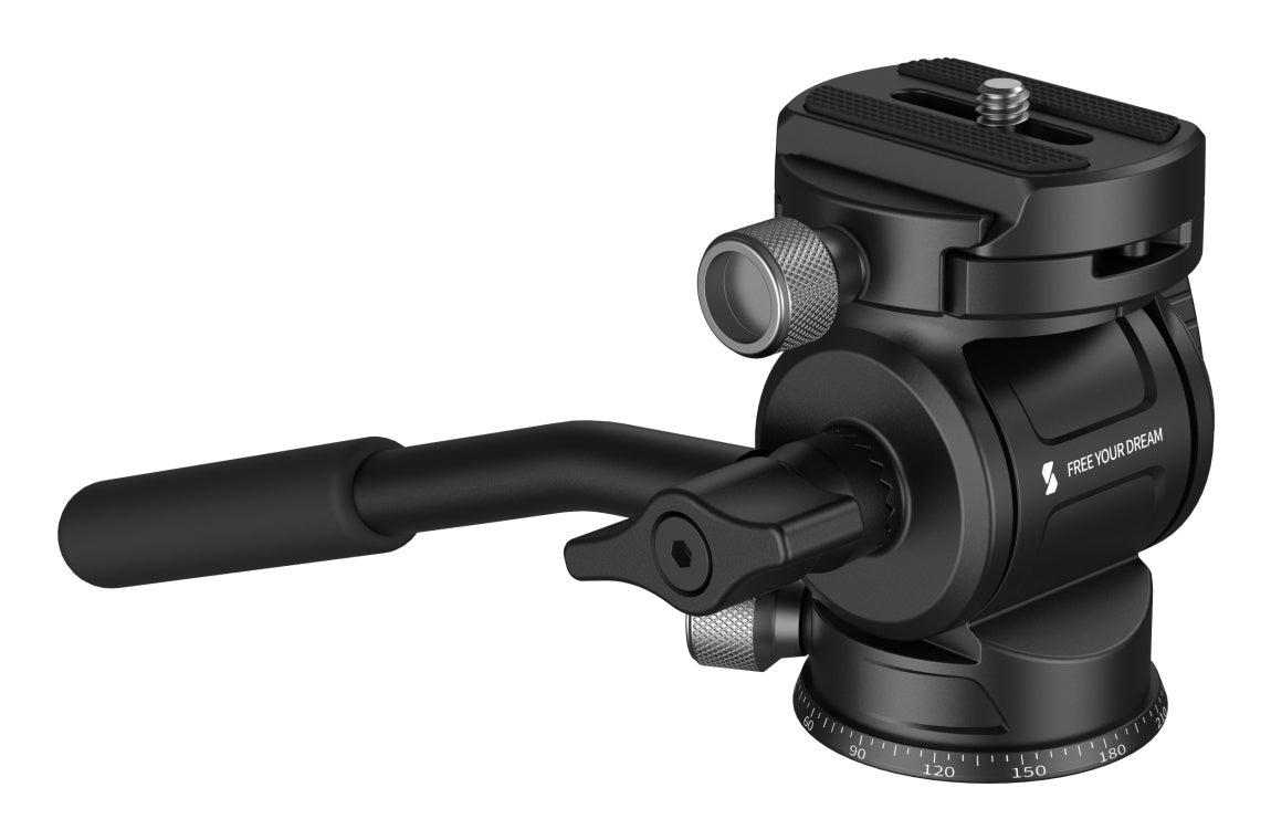 SmallRig CH3 Fluid-Videokopf – 85 mm, 271 g, Traglast 3 kg, 360° – für 1/4" – Schwarz