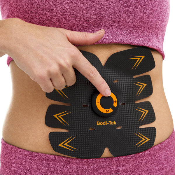 Bodi-Tek EMS-Trainer BT-ABTR5 – 8 Pads, 15 Intensitätsstufen – 19 × 16,5 cm – schwarz