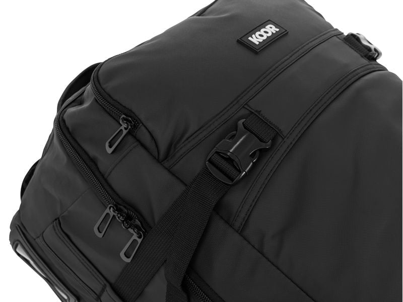 KOOR Trolley – 90 l, Weichschale rPET, 2 Rollen, Schwarz, 39 × 75 × 32 cm