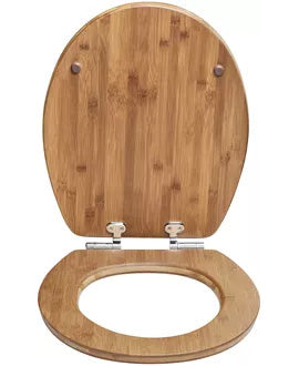 Diaqua Lyon – WC-Sitz – MDF, braun, mit Deckel, 37,8 × 47 cm
