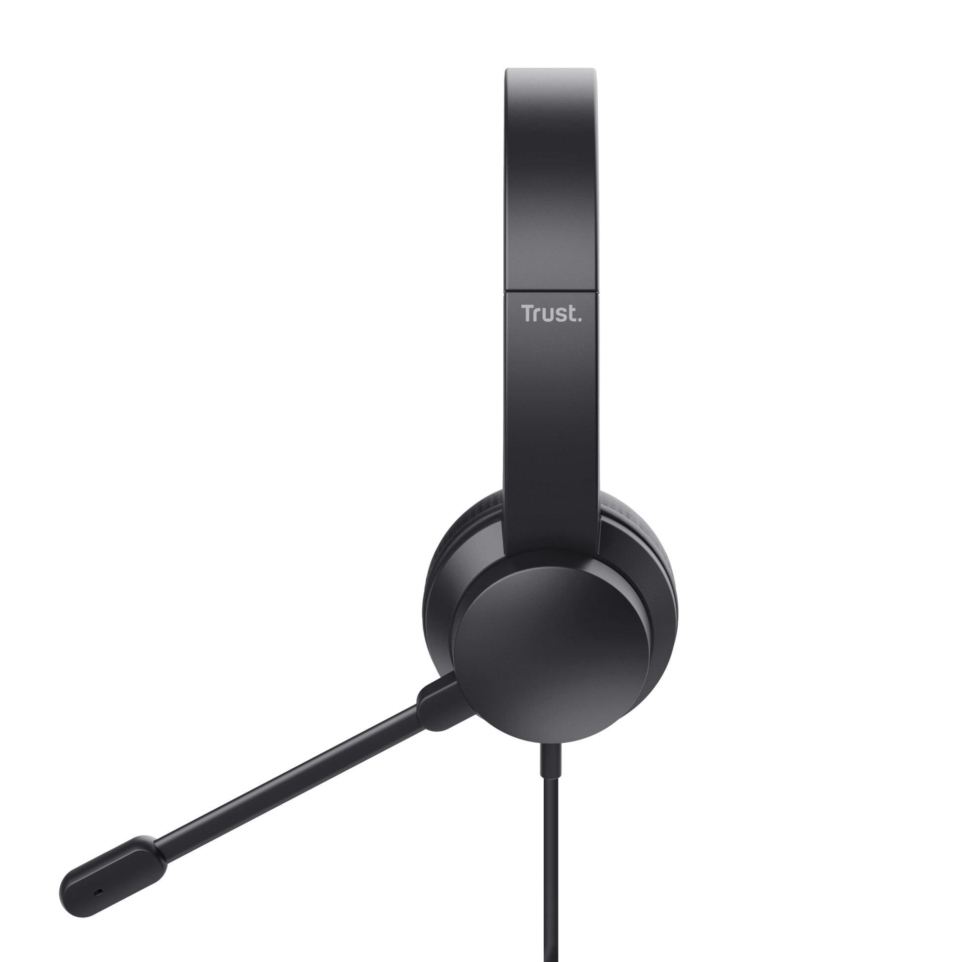 Trust Ayda – Duo Headset – USB‑A, wegklappbares Mikrofon – schwarz – für PC/Mac